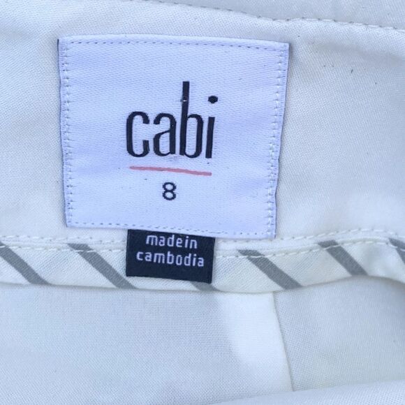 Cabi the Coco yellow & cream tweed mini button front w/pockets. Size 8. NWOT - Picture 6 of 8